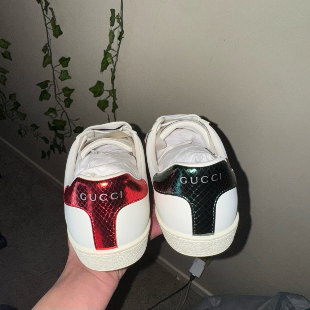 Gucci Ace Small Bee Sneakers Men’s Size 8 Classic Designer Shoes - Picture 7 of 17